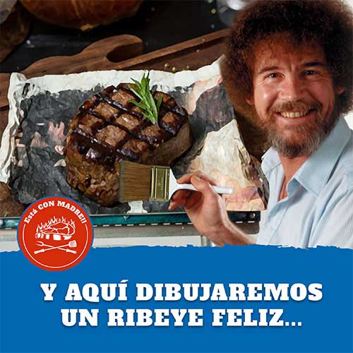 Y aquí dibujaremos un ribeye feliz...